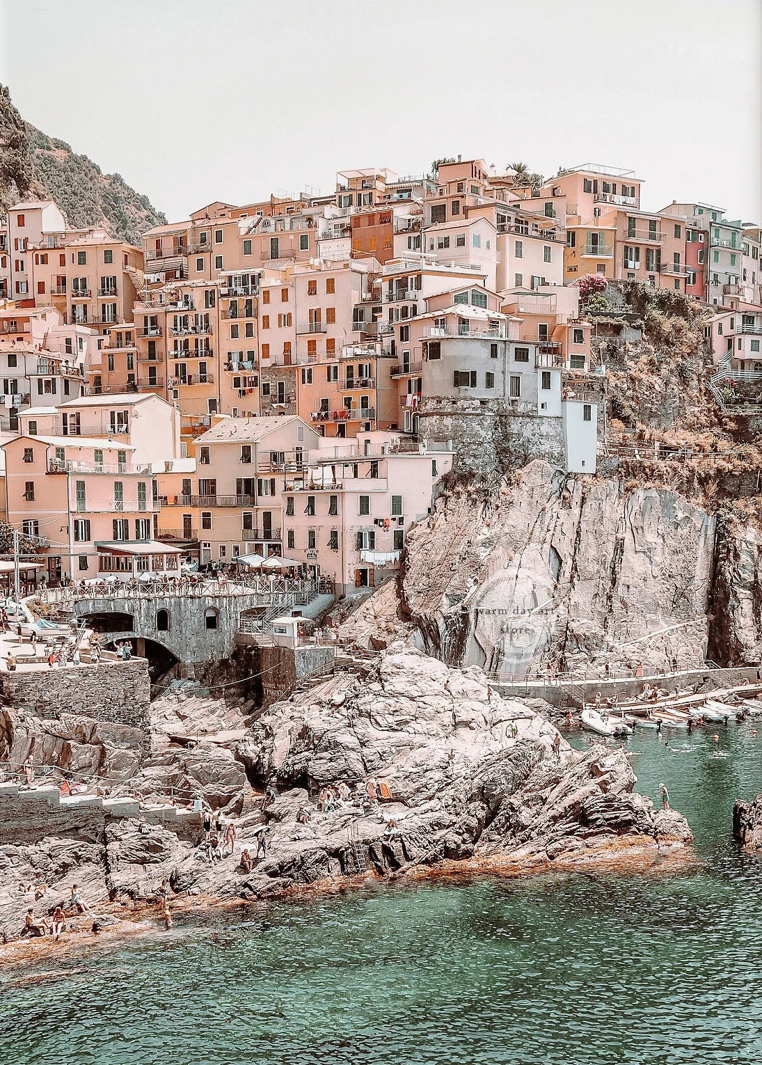 Italy Cinque Terre Vernazza Colorful Houses Venice Rome Travel Poster Wall Art Canvas Painting Prints for Living Room Home Decor