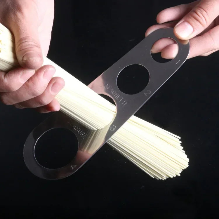Kitchen Accessories Stainless Steel Pasta Noodle Measure 1Pcs 4 Holes Spaghetti Measurer Italian Pasta Accessories