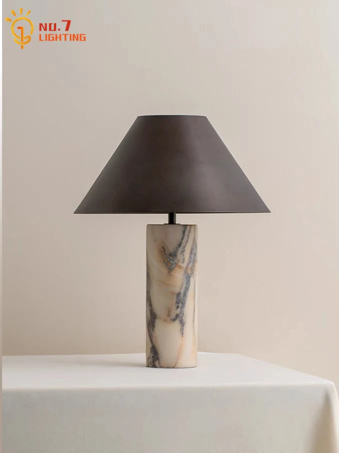 Italian Design Marble Stone Table Lamp LED E27 Minimalist Modern Desk Lights Home Decor Living/model Room Bedroom Study Cafe Bar